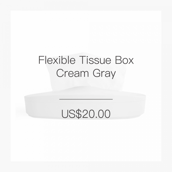 Flexible Tissue Box - Cream Gray