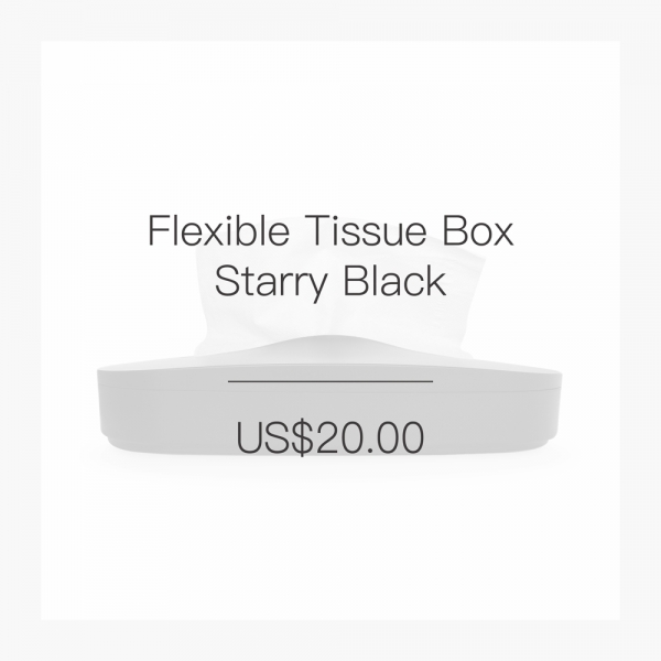 Flexible Tissue Box - Starry Black